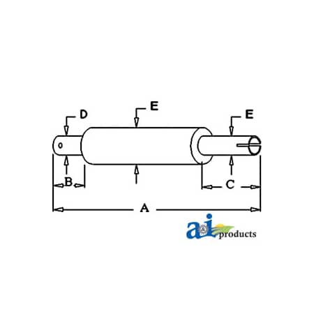 A & I Products MUFFLER 40" x5" x5" A-745967
